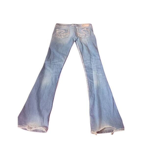 Women's silver distressed twisted 26 x 33 - Picture 2 of 4